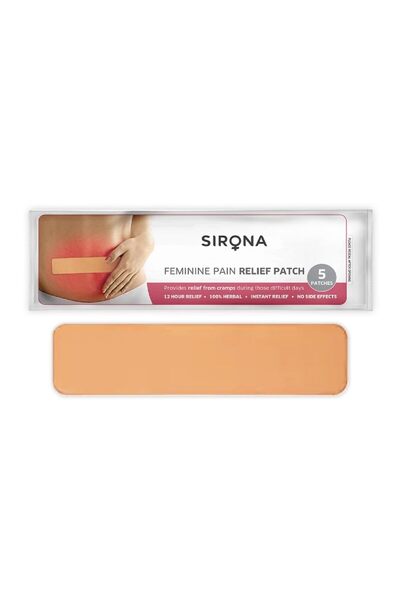 Sirona لاصقات عشبية لتخفيف آلام الدورة الشهرية - عبوة من 5 قطع | راحة فورية م...