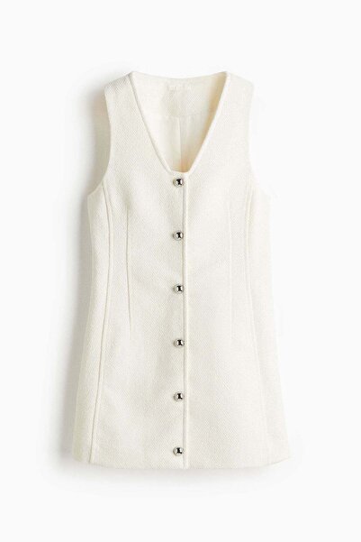 H&M Button-front bouclé dress