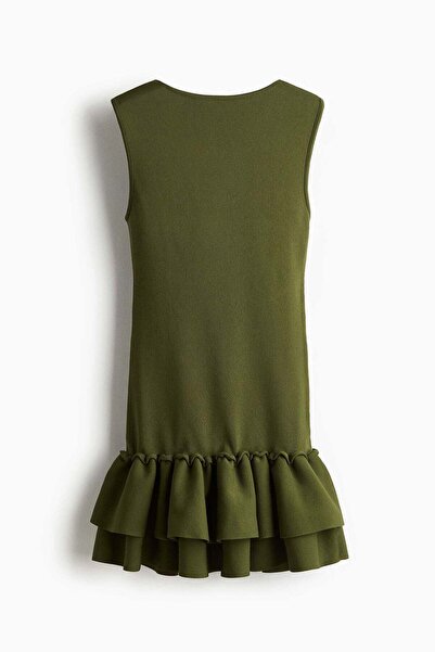 H&M Frill-hem knitted dress
