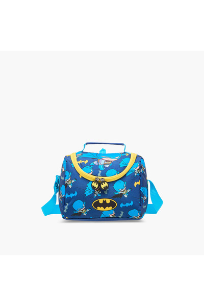 Batman Print Insulated Lunch Bag with Zip Closure