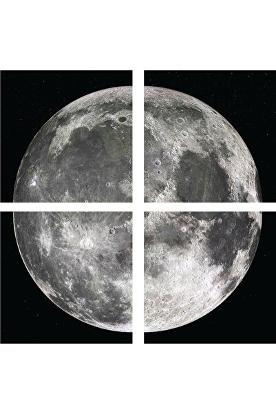 4Decor Set Pictură pe pânză - Lună Plină - 100x100 cm