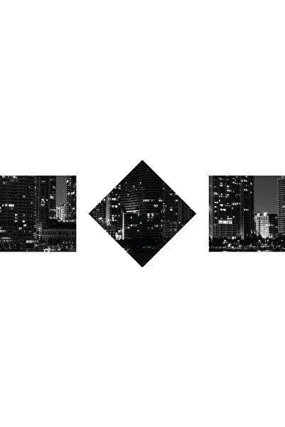 4Decor Set Pictură pe pânză - Orașul Nopții - 170x70 cm