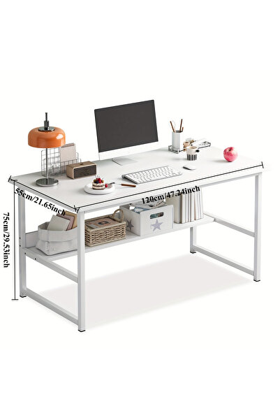 Cozara Computer desk with storage space, gaming desk, suitable for home office workstations