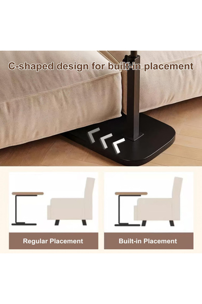HayaBazaar 360°Adjustable Side Table,C Shaped Laptop Stand Desk,for Living Room, Bedroom