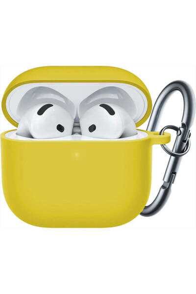 Casey Studios Husa AirPods 4, din Silicon Moale, cu Breloc Carabina, Incarcar...