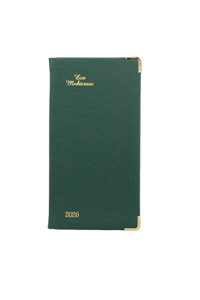 Ece AJANDASI MUHTIRA 4DL KARAKÖY 2026 Yeşil - Haftalık Cep Boy 8,5x16