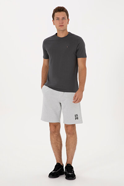 U.S. Polo Assn. Men's Gray Melange Knitted Shorts 50319997-Vr086