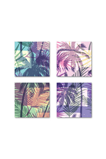 4Decor Set Pictură pe pânză - Palmieri visători - 100x100 cm