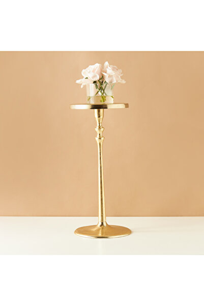 Lifestyle Round Aluminum Accent Table - 23x23x50 cms