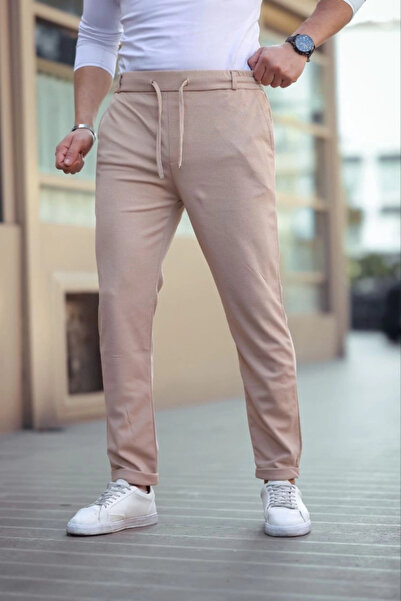 ARONA Mdb Men's Diagonel Ikro Textured Pocket Waistband Trousers Gray