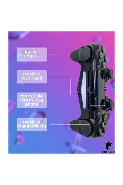 HAPPY JOKER Wireless Controller for PS4 (HJ-07), Black