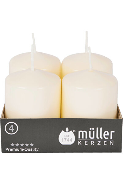 Mueller kerzen set 4 lumanari stalp 62/48mm crem