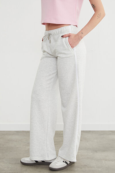 Fulla Moda Wide Leg Sweatpants with Piped Side Pockets