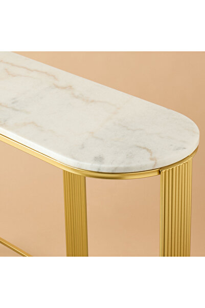 Lifestyle Marble Top Console Table - 120x40x83 cms