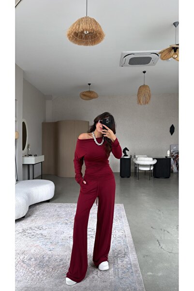 Buket Teke Μπορντό Σετ με Λαιμόκοψη Καγιάκ και Κορδόνια Περίσφιξης