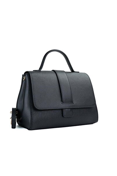 Posete Fagaras Poseta Piele Elvila - Negru, Geanta Casual din Piele Naturala,...