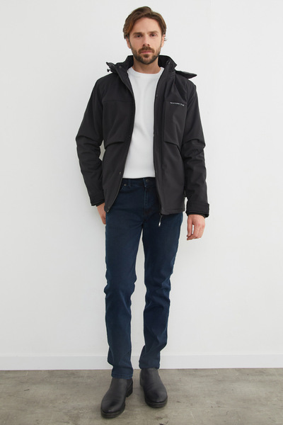 Fulla Moda με κουκούλα Ανακλαστήρας Επιγραφή με τύπωμα Μοντ