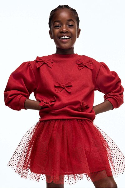 H&M Flock-print tulle skirt