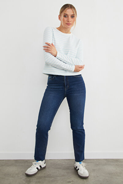 Fulla Moda Hanorac cu guler rotund fire, fără dungi, B