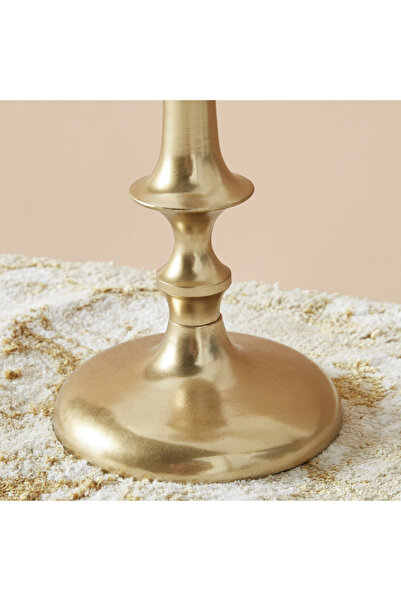 Lifestyle Round Marble Top Accent Table - 23x23x54 cms