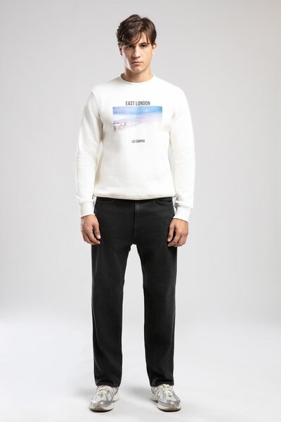 Lee Cooper Normal Bel Straight Black Men's Denim Trousers 261 Lcm 121091 Bagg...