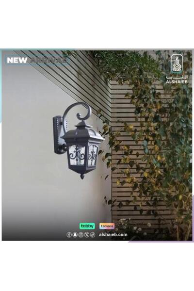 Hummer فانوس حائط أسود - متوسط، لمسة كلاسيكية