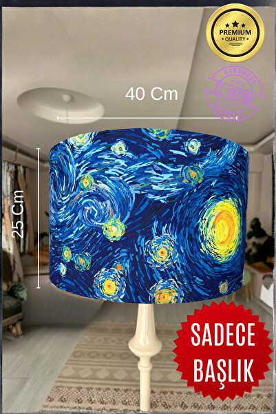 APCASADECOR Yıldızlı Gece Metal Kasnaklı Lambader Başlığı