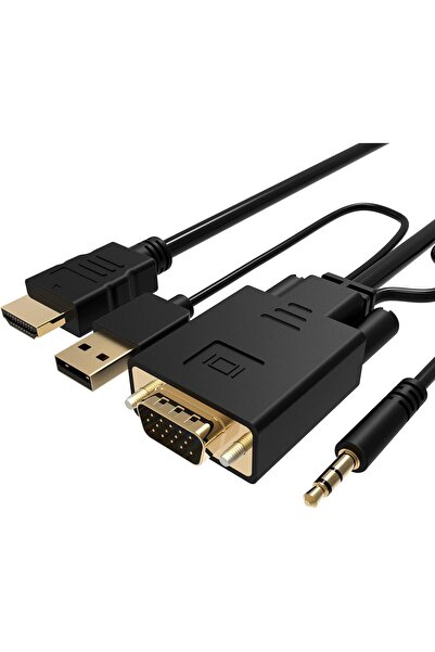 VCOM VGA to HDMI Cable 6Ft with USB Power and Audio - 1080P@60Hz