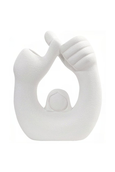 OEM Boho ceramic vase, decorative for living room, office, bedroom, bathroom, kitchen, 14 x 17 x 6 cm