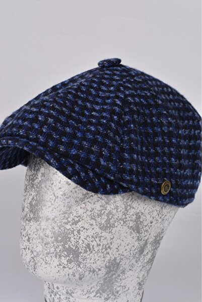 mercantoptan Winter 8 Piece Genuine Wool Patterned Model Peaky Blinders Cap Hat