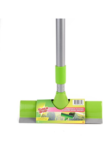 Generic Scotch-Brite Window Cleaner with Extendable Telescopic Stick Green and Grey