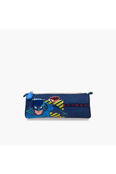 Warner Bros Batman Print Pencil Pouch with Zip Closure