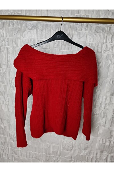 moda rüyası Madonna Collar Red Sweater