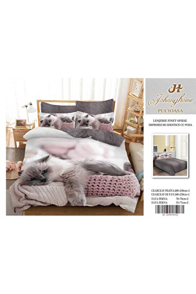 Inovius Double bed linen with 4 pillowcases 3DSIPRO02