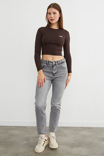 Fulla Moda Κορμάκι ελαστικό ύφασμα με κέντημα με φιόγκο