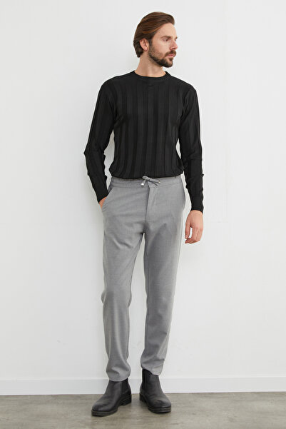 Fulla Moda Elastic Waist Lace-Up Fabric Pants