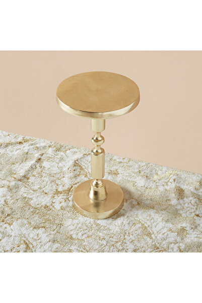 Lifestyle Round Metal Top Accent Table - 30x30x55 cms