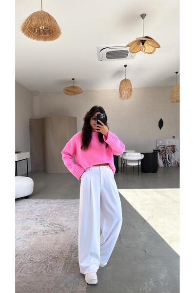 Buket Teke White Relax Pants