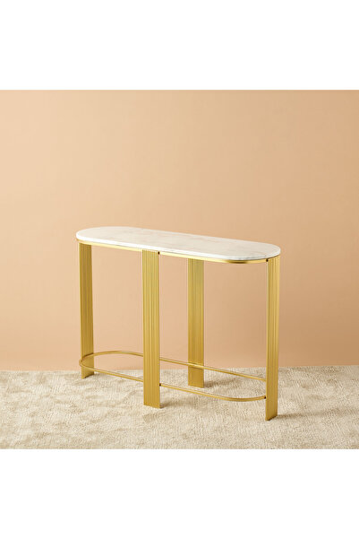 Lifestyle Marble Top Console Table - 120x40x83 cms