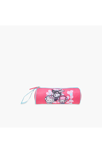 Hello Kitty Print Pencil Pouch with Zip Closure