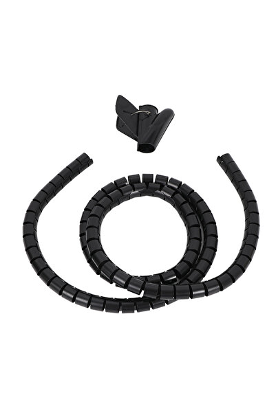 Lawazim غلاف كابل أسود مقاس 1.5 متر × 22 مم - منظم أسلاك ملفوفة للتلفزيون وال...