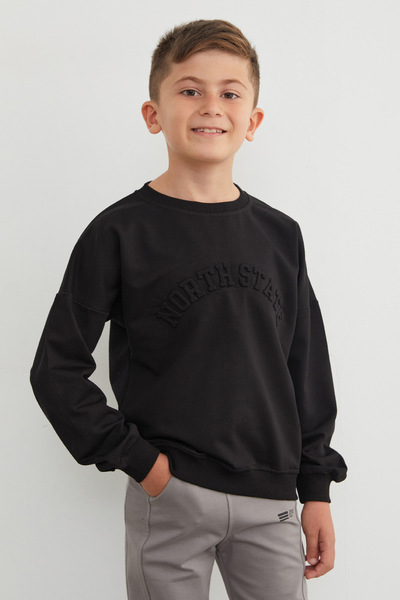 Fulla Moda North State Embossed Boys' Sweatshirt