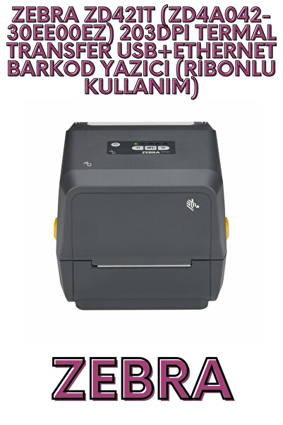 Zebra Zd421T (Zd4A042-30Ee00Ez) 203Dpi Thermal Transfer Usb+Ethernet Barcode ...