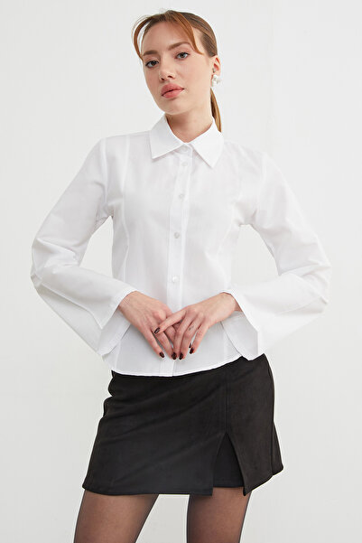 Fulla Moda Πουκάμισο από ισπανικό ύφασμα κολτερικότον με κούπα