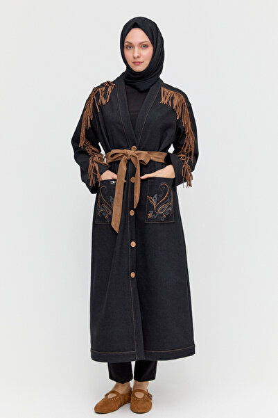 Setrms Püskül Detaylı Uzun Kap