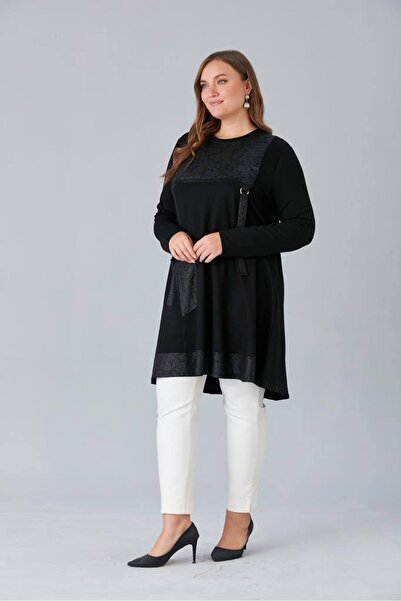 QUAWEAR Crew Neck Varak Printed Tunik with Top Pocket, Adjustable Buttoned Combed Cotton Fabric