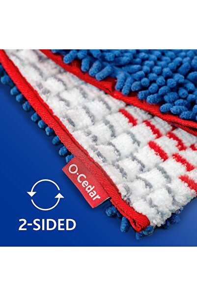 Generic O-Cedar Dual-Action Flip Microfiber Mop Replacement Head (Multicolor)