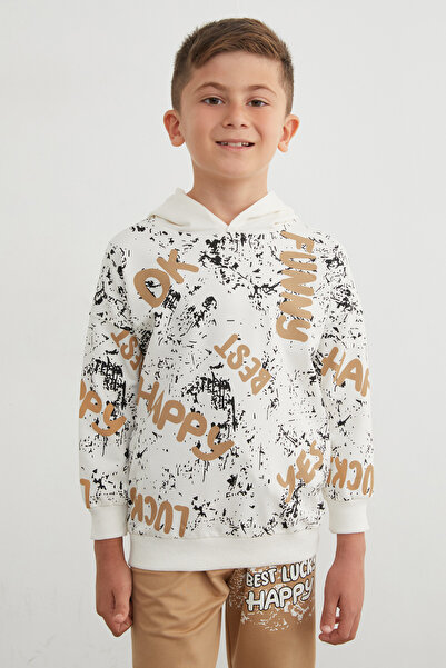 Fulla Moda Printed Hooded 2-Piece Boys' Tracksuit Set