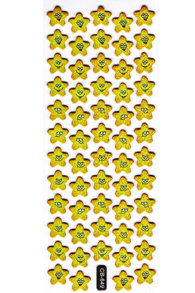 Limmy Релефен стикер за планиране (cb649) 16x7 cm - Сладко жълто звездичка