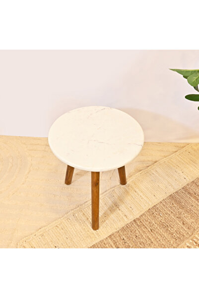 Crafted by Lifestyle Round Marble Accent Table